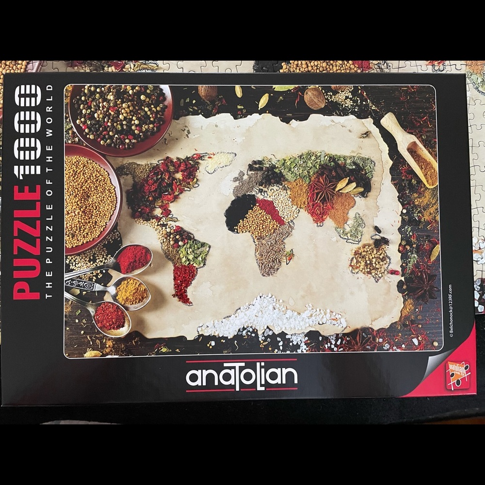 1000 pc Anatolian Spices of the World map puzzle